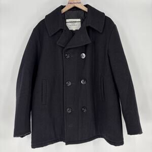 US Navy USN Pea Coat Men’s XL Wool Military Style Made in USA